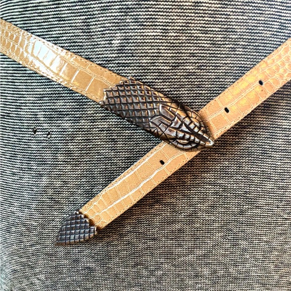 Avignon Leather Belt Silver Snake 🐍 Sz M/L 30” - 34” #0109 - Picture 2 of 13